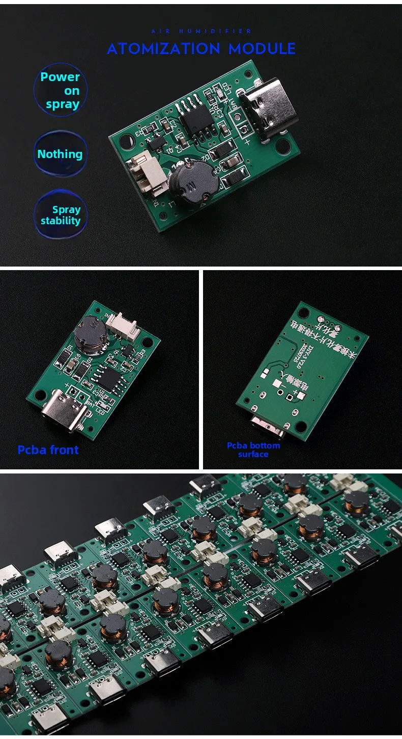 Single-nozzle Atomization Module Humidifier Mainboard Driver Circuit Board Atomizer Water-Heating Blanket Electronic Accessory