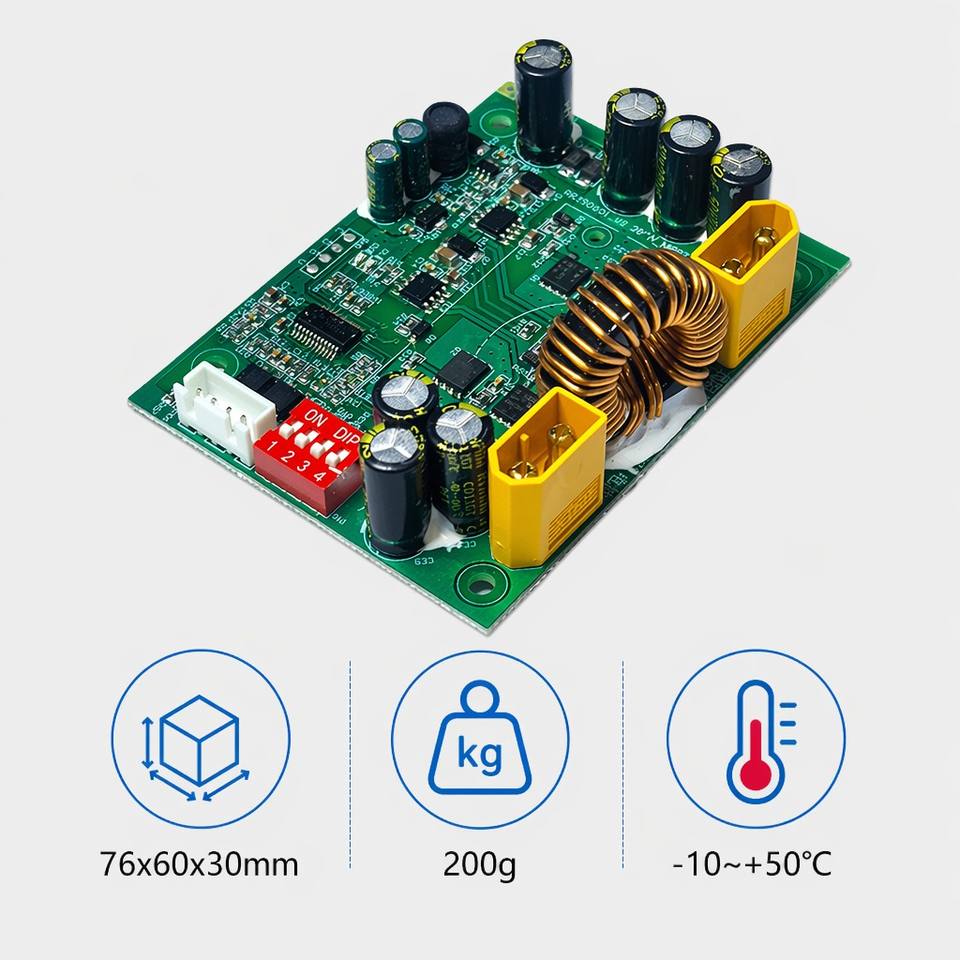 MPPT Smart Solar Charge Controller Module 100W 10A 12V/24V LiFePO4 PCBA for Off-Grid PV System Outdoor Energy Storage