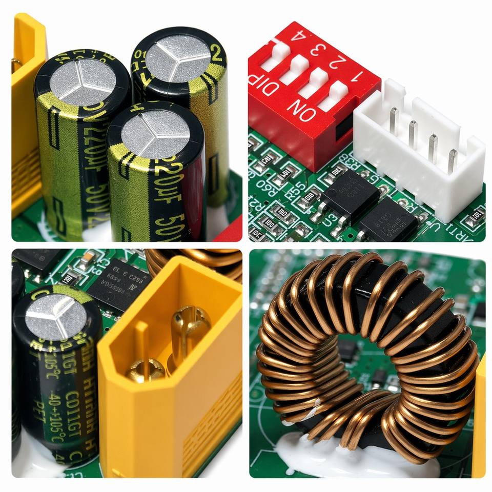 MPPT Smart Solar Charge Controller Module 100W 10A 12V/24V LiFePO4 PCBA for Off-Grid PV System Outdoor Energy Storage