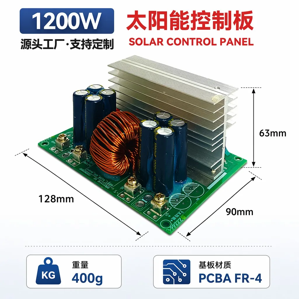 1200W 40A MPPT Solar Charge Controller 12V/24V/48V/60V Auto PCBA with Remote Monitoring for Solar+Storage Home System