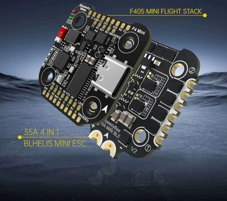 F405 Mini Flight Controller with 35A 4in1 ESC Stack 20x20mm for FPV RC Drone Racing Quadcopter BLHeli_32 Brushless Motor OSD BEC