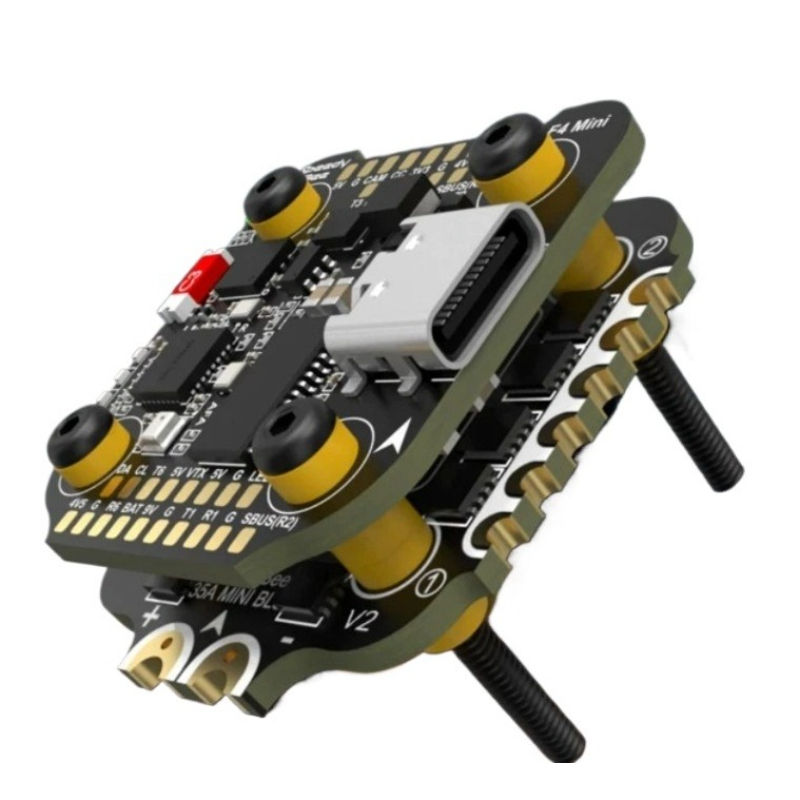 F405 Mini Flight Controller with 35A 4in1 ESC Stack 20x20mm for FPV RC Drone Racing Quadcopter BLHeli_32 Brushless Motor OSD BEC
