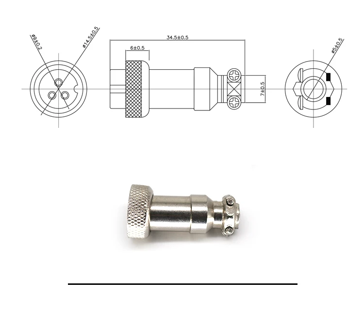 GX12 3P Connectors Threaded Connectors Aviation Plugs Circular Connectors Power Supply Connectors for Aviation Cable DXZP SC