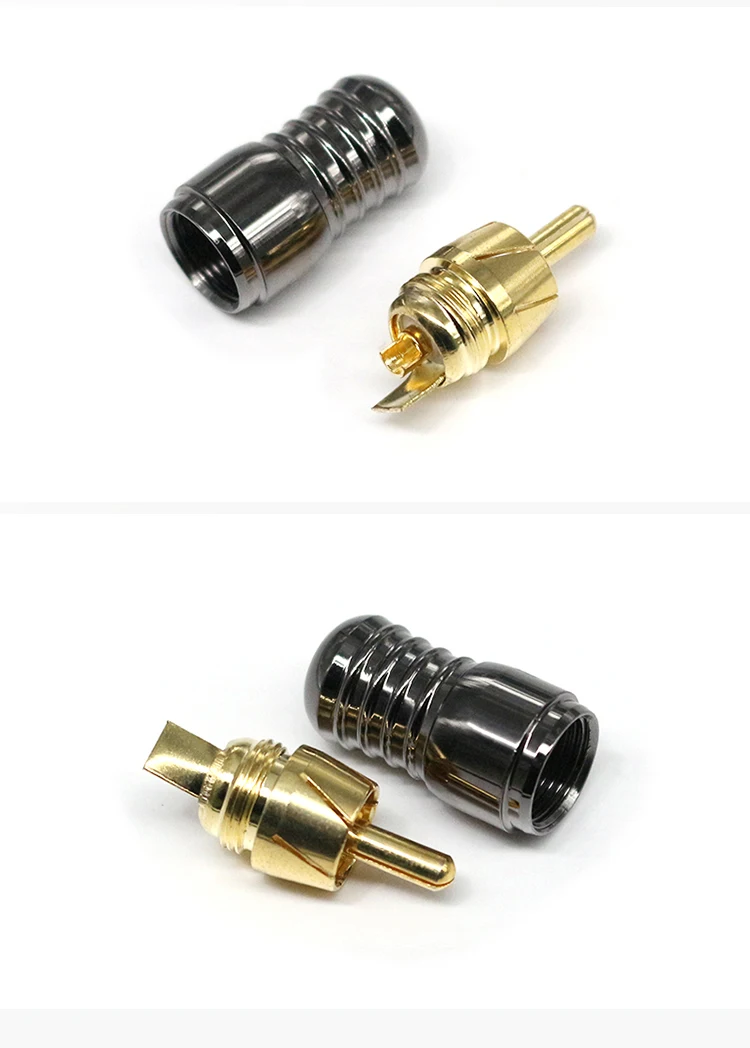 Good Quality RCA Connectors Gold Plated RCA Plugs Solder Type RCA Connectors Hi-end Audio Male Plugs for Amplifier Cable