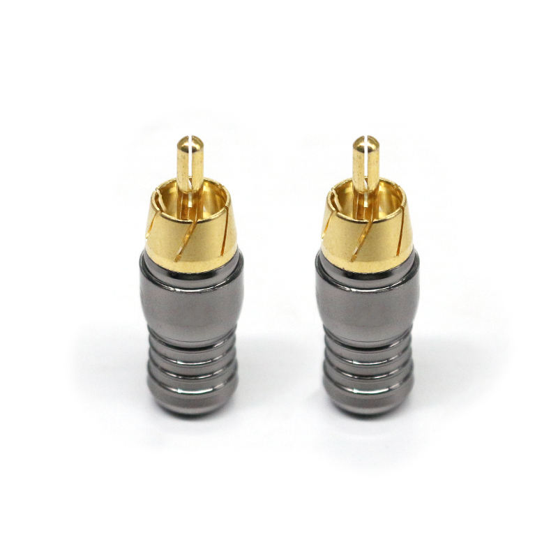 Good Quality RCA Connectors Gold Plated RCA Plugs Solder Type RCA Connectors Hi-end Audio Male Plugs for Amplifier Cable