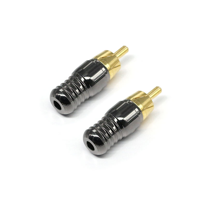 Good Quality RCA Connectors Gold Plated RCA Plugs Solder Type RCA Connectors Hi-end Audio Male Plugs for Amplifier Cable
