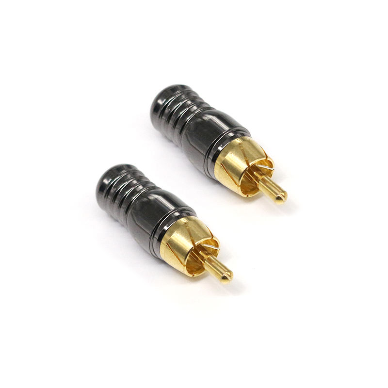 Good Quality RCA Connectors Gold Plated RCA Plugs Solder Type RCA Connectors Hi-end Audio Male Plugs for Amplifier Cable