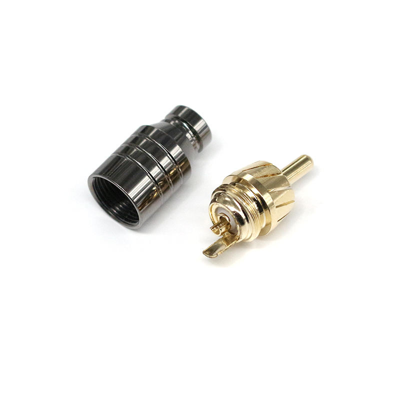 Gold Plated RCA Male Plugs Hi-end Audio Connectors Gold Plated Copper RCA Plug Audio Cable Male Connectors Adapter Welding