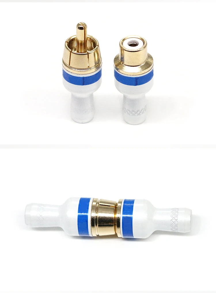 Professional Factory High Quality Gold Plated RCA Plugs RCA Sockets Assembly RCA Connectors Gold Plated Audio Connectors