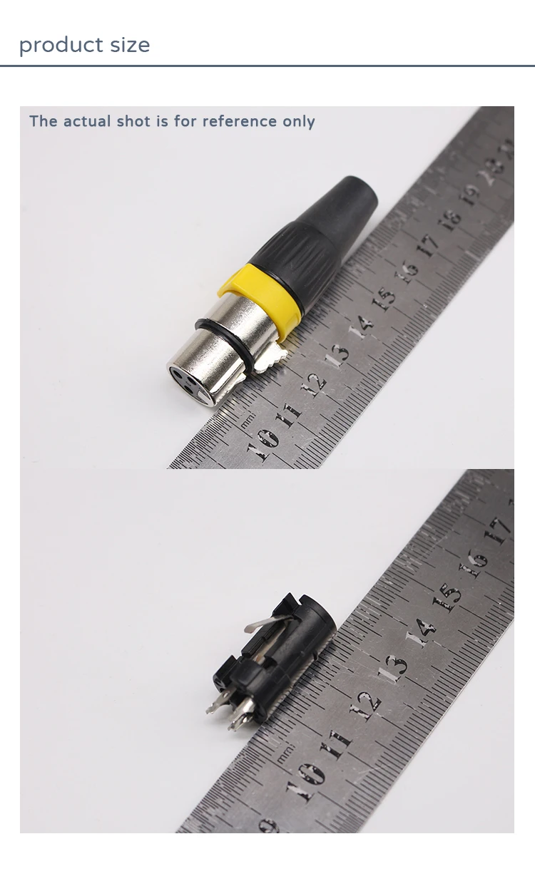 WS ELECTRONIC Hot Sale XLR Connectors 3 Pin Solder Type  Connectors Audio 3-8 Pins XLR Female Jacks for Electric Speaker Cable