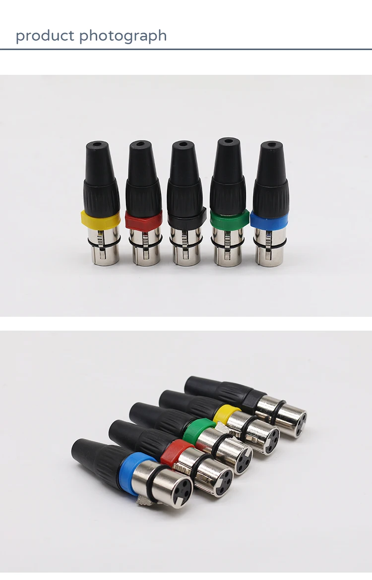 WS ELECTRONIC Hot Sale XLR Connectors 3 Pin Solder Type  Connectors Audio 3-8 Pins XLR Female Jacks for Electric Speaker Cable