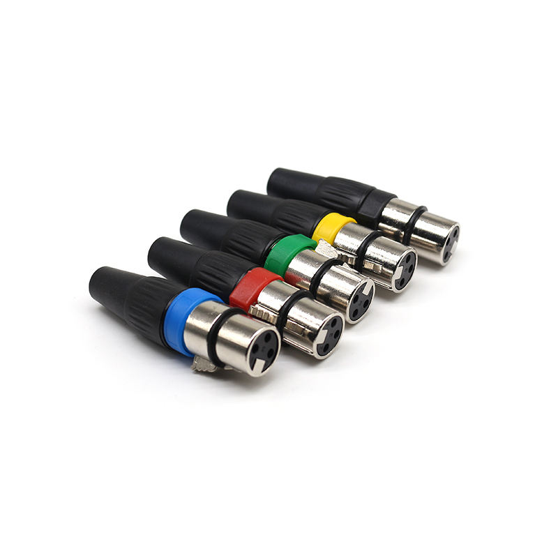 WS ELECTRONIC Hot Sale XLR Connectors 3 Pin Solder Type  Connectors Audio 3-8 Pins XLR Female Jacks for Electric Speaker Cable