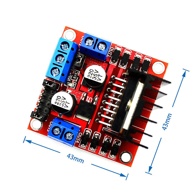 L298N Motor Driver Board Module for DC and Stepper Motors Smart Car and Robot Accessory Made in China
