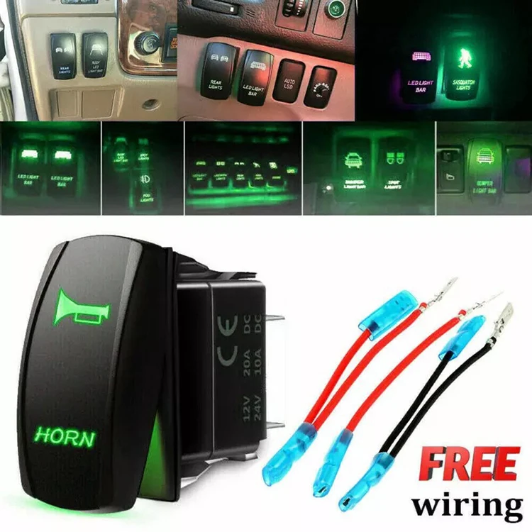 12v Dc Jack Socket with Dc Rocker Switch Laser Design ON-OFF  Rocker Switch for Carling Boat