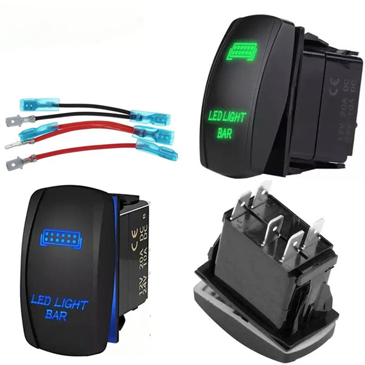 12v Dc Jack Socket with Dc Rocker Switch Laser Design ON-OFF  Rocker Switch for Carling Boat