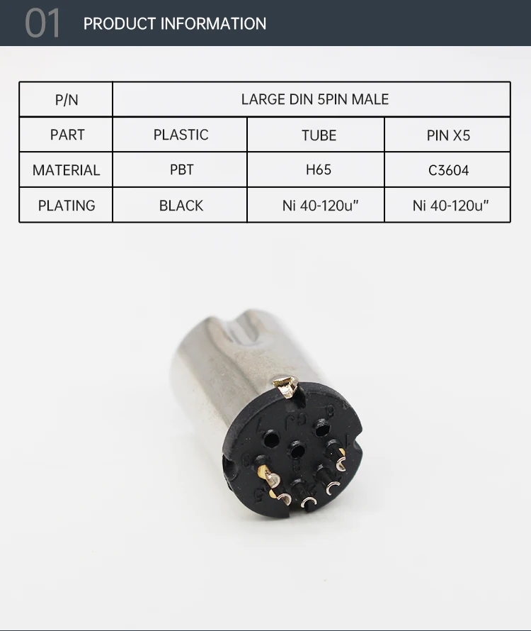 Factory Custom Hot Sale Customized Mini Din Connectors 4 5 6 7 8 9 10 11 12 13 Pin Male and Female Waterproof Din Connectors