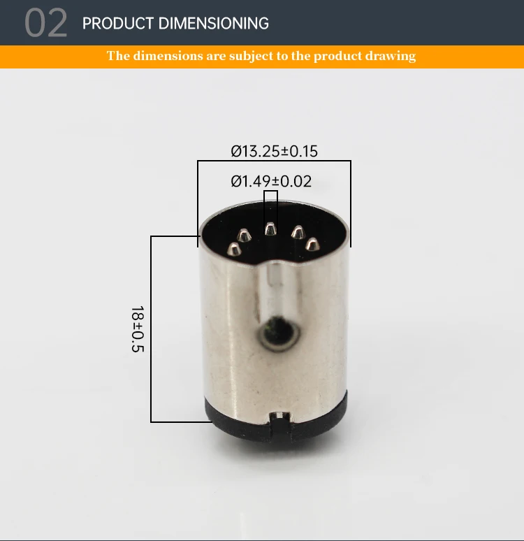 Factory Custom Hot Sale Customized Mini Din Connectors 4 5 6 7 8 9 10 11 12 13 Pin Male and Female Waterproof Din Connectors