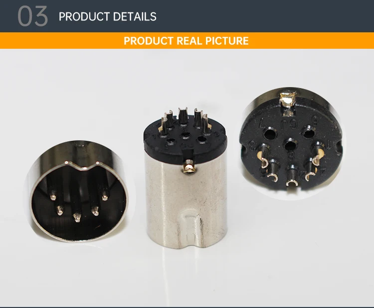Factory Custom Hot Sale Customized Mini Din Connectors 4 5 6 7 8 9 10 11 12 13 Pin Male and Female Waterproof Din Connectors