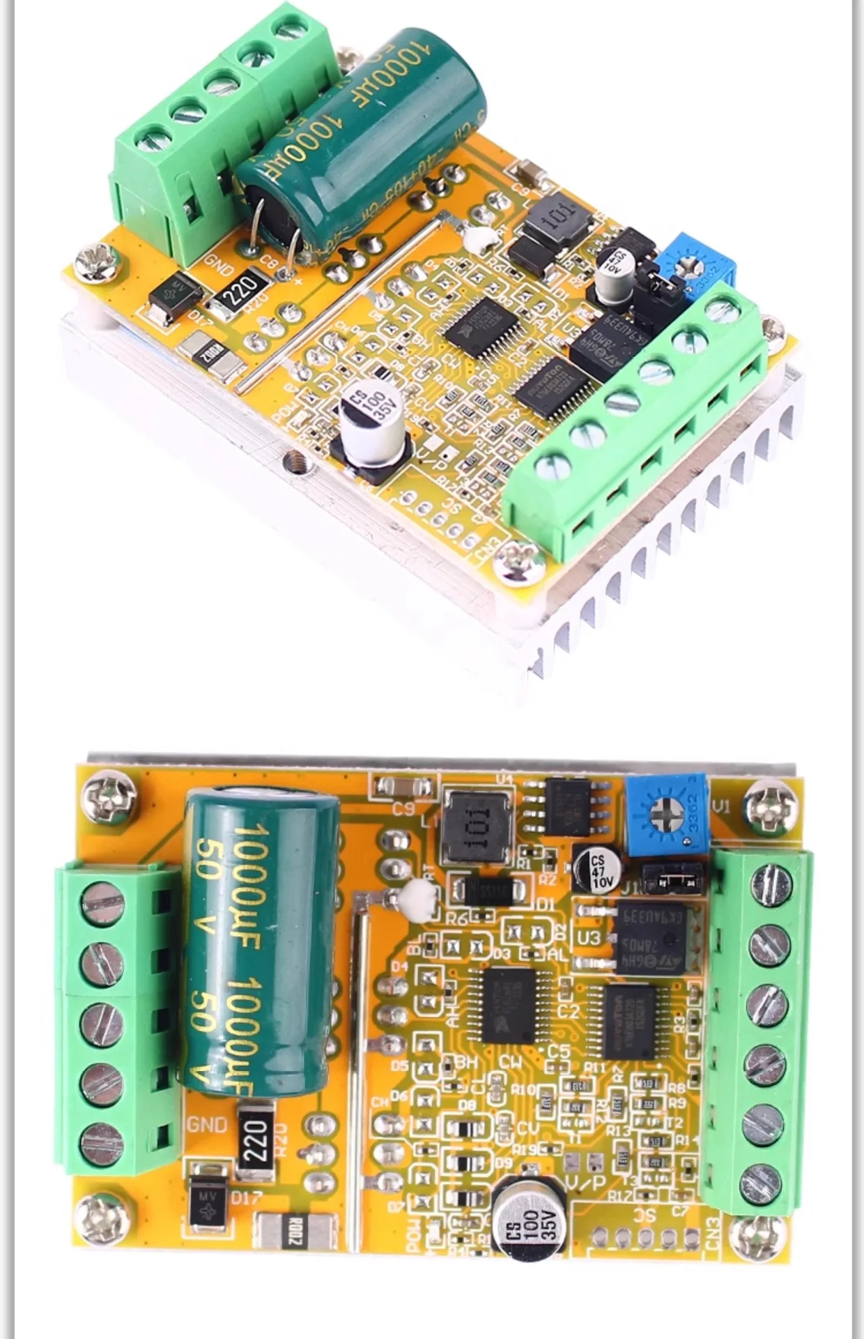 High Power BLDC 3-Phase DC Brushless Motor Controller 380W 1000W 1500W PWM Motor Driver Board with/without Hall Sensor