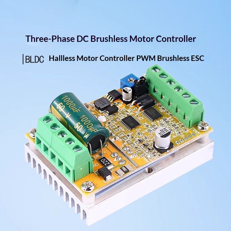 High Power BLDC 3-Phase DC Brushless Motor Controller 380W 1000W 1500W PWM Motor Driver Board with/without Hall Sensor
