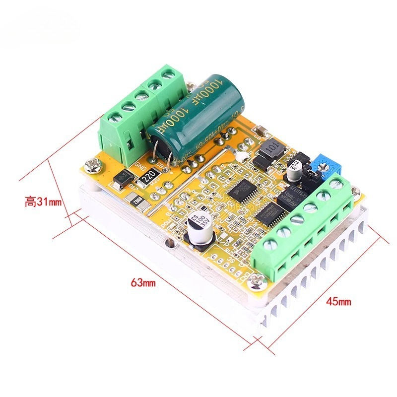 High Power BLDC 3-Phase DC Brushless Motor Controller 380W 1000W 1500W PWM Motor Driver Board with/without Hall Sensor