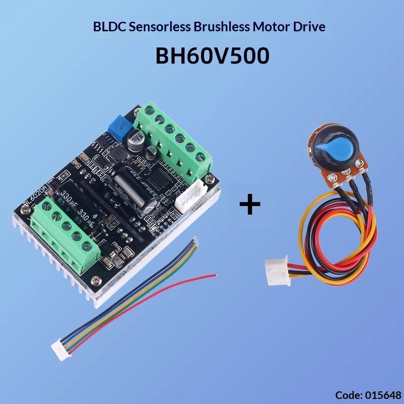 Professional 500W BLDC Motor Controller 60V/48V Hall Sensor Driver Board 20A PWM Speed Control for Fan Pump Robot Drone