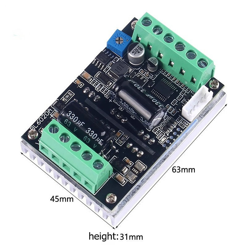 Professional 500W BLDC Motor Controller 60V/48V Hall Sensor Driver Board 20A PWM Speed Control for Fan Pump Robot Drone