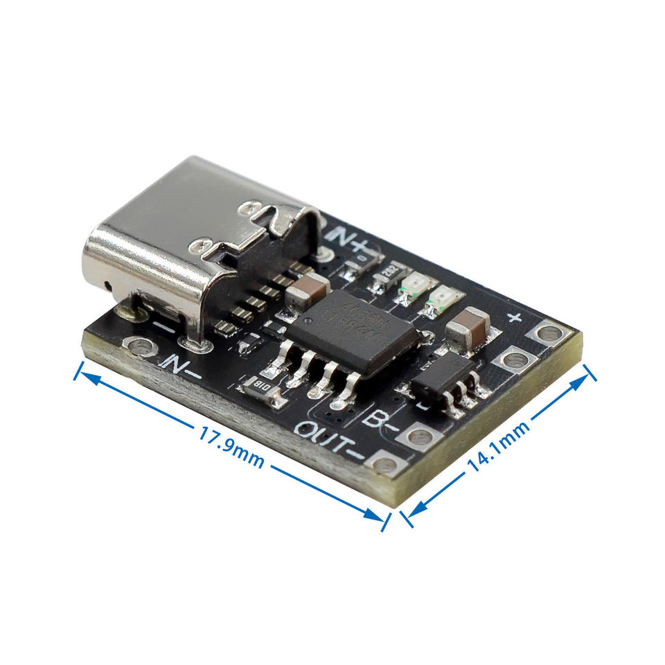 5V Charge-Discharge Integrated Module 37V/42V 18650 Lithium Battery Charging Boost Power Board Protection Type-C Port