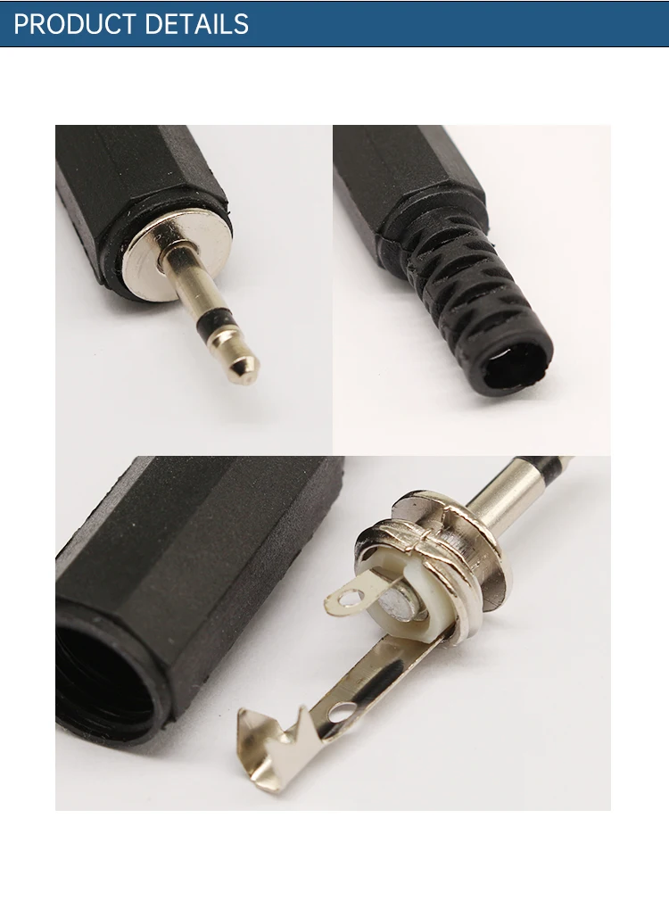 Hot Selling Assembly 2.5mm Audio Adapters Audio Mono Male Plugs Female Jack Audio Connectors Headphone Audio Plugs 2 Poles PA252