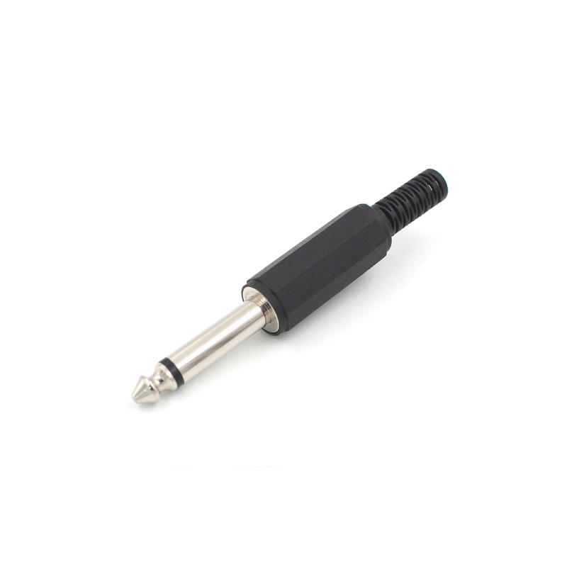Best Selling High Quality 6.35mm 1/4" Mono Stereo Jack Audio Plugs Electrical Adapter Nickel Plated Audio Connectors 6.3mm Plugs