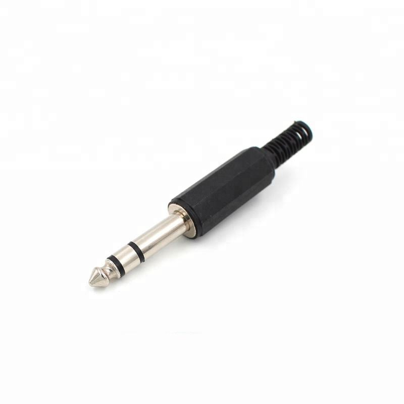 Best Selling High Quality 6.35mm 1/4" Mono Stereo Jack Audio Plugs Electrical Adapter Nickel Plated Audio Connectors 6.3mm Plugs