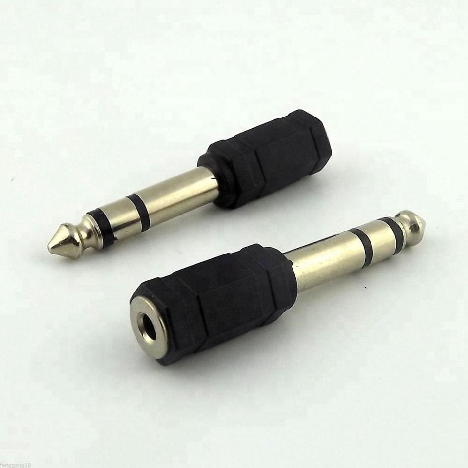 Best Selling High Quality 6.35mm 1/4" Mono Stereo Jack Audio Plugs Electrical Adapter Nickel Plated Audio Connectors 6.3mm Plugs