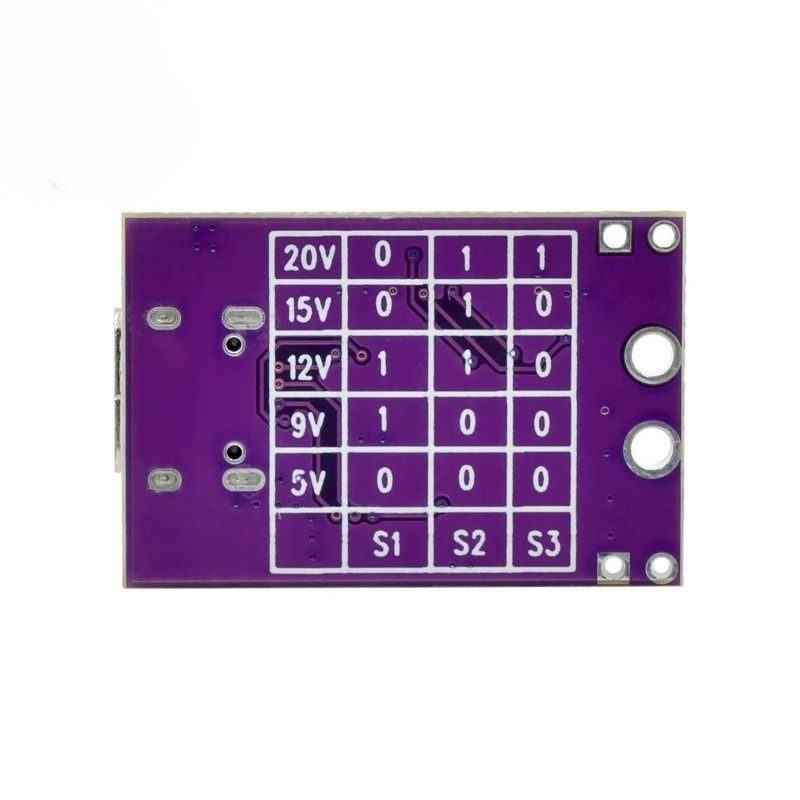 PD QC AFC Fast Charge Trigger Detector Module 5V 9V 12V 15V 20V Fixed Voltage Output Type-C Male to Female PD Sink PCBA Board