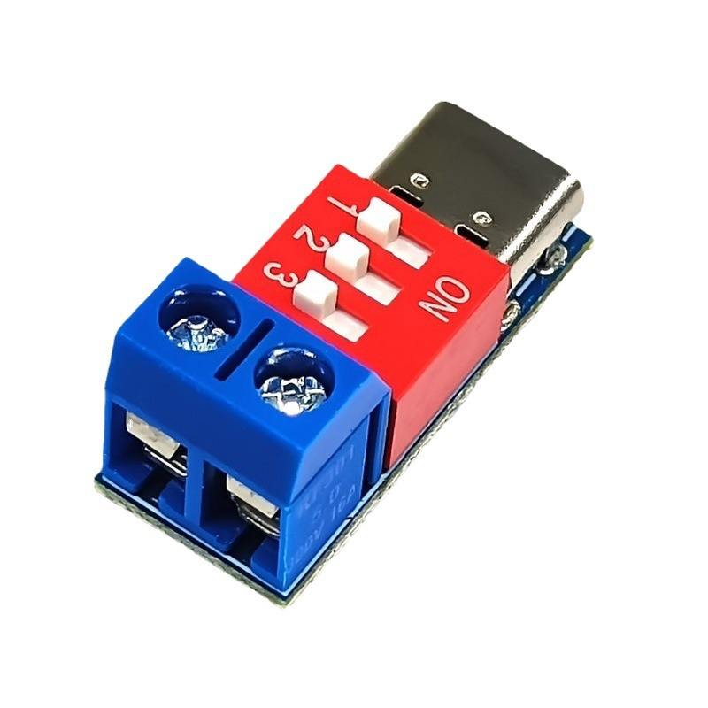 5A Multi-Protocol PD QC Fast Charge Trigger Module DC 5V-20V Adjustable Voltage Sink PCBA for LED Power Supply Stability Test