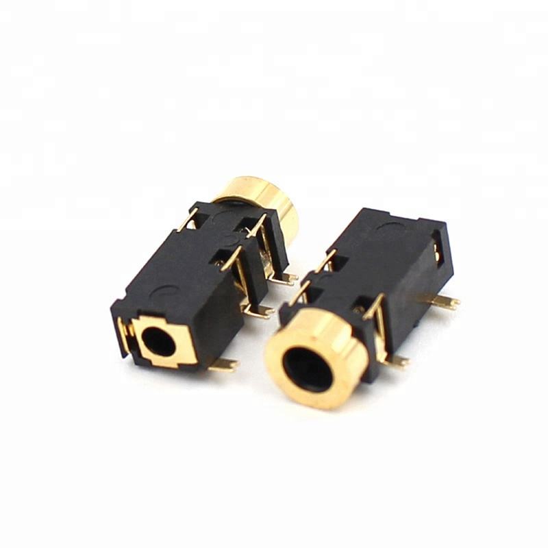 Gold 3.5mm 4 5 6 7-pin Pcb Mount Female Headphone Audio Jack Socket