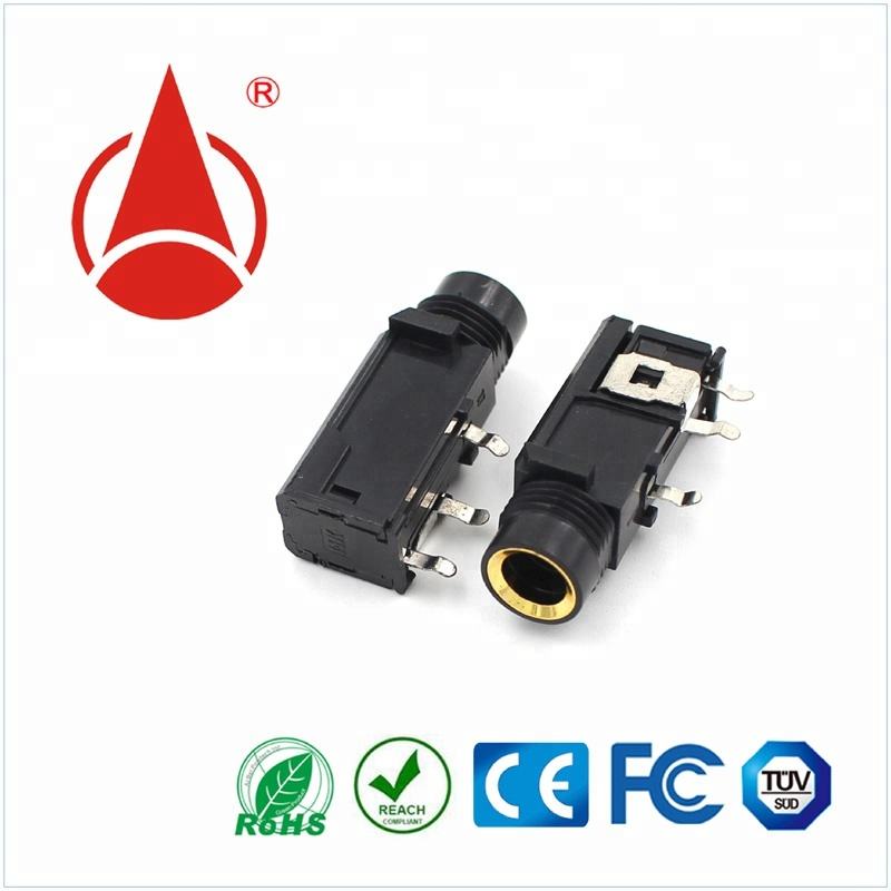 Gold 3.5mm 4 5 6 7-pin Pcb Mount Female Headphone Audio Jack Socket