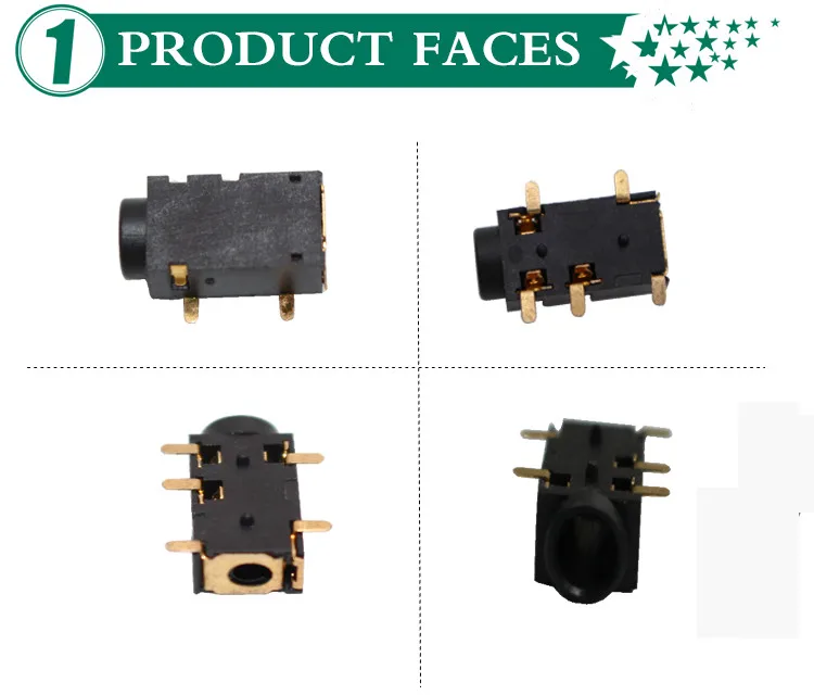 Factory Direct Sale Phone Jack Audio Female Socket Mono Stereo Audio Connectors Earphone Accessories PCB Type Headset Connectors