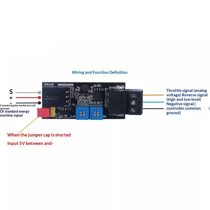 PT01F E-bike Controller Modified for RC Remote Control Throttle Reverse Signal Brushless Motor Controller Module 7-15V