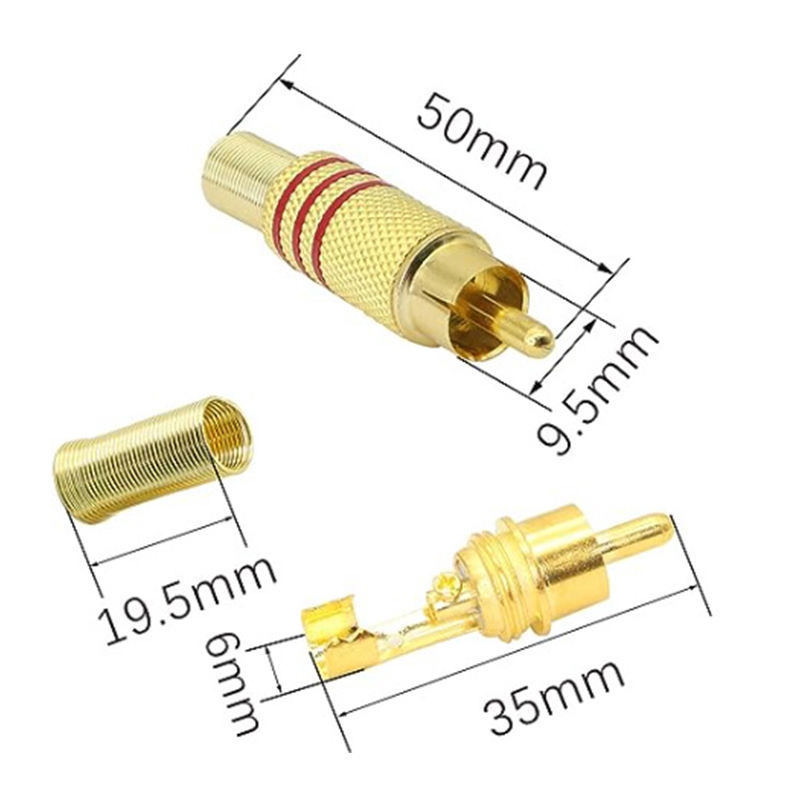 Gold Plated Adapter  3.5mm Male to 6.5mm Female Connector 1/8 Inch Stereo TRS Mini Jack 3.5 mm Male Plug Connector