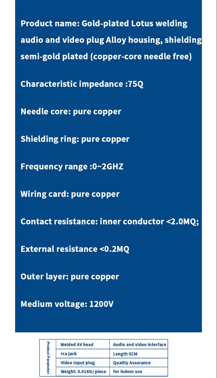High-Performance Gold Plated RCA Jacks Welding Plugs Zinc Alloy Male Soldering Connectors Mono Audio Connectors for Amplifier