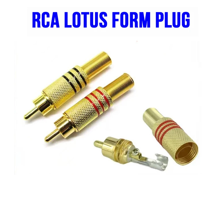 DXZP SC Good Quality RCA Plugs Audio Jacks RCA Connectors AUX DIY Kit for Amplifier DVD Mp3 Mp4 Player Metal RCA Connectors