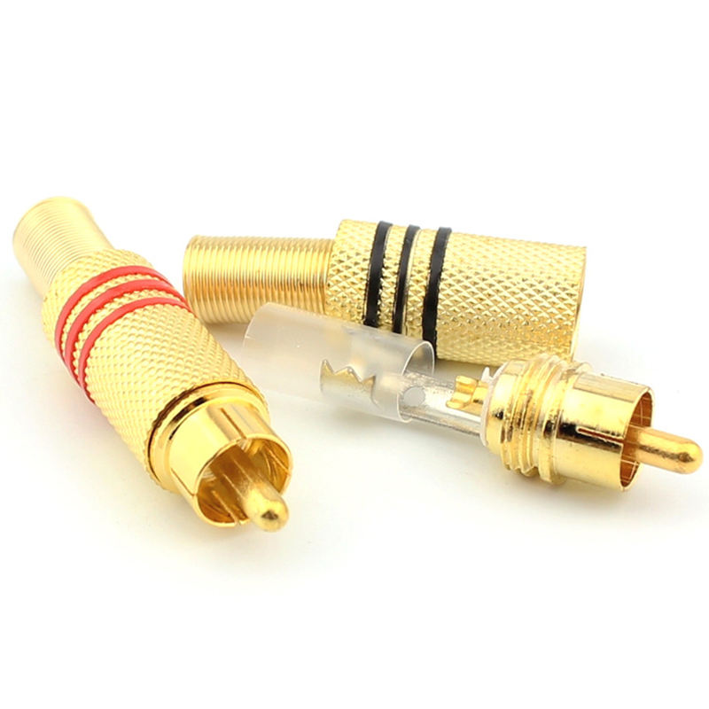 DXZP SC Good Quality RCA Plugs Audio Jacks RCA Connectors AUX DIY Kit for Amplifier DVD Mp3 Mp4 Player Metal RCA Connectors