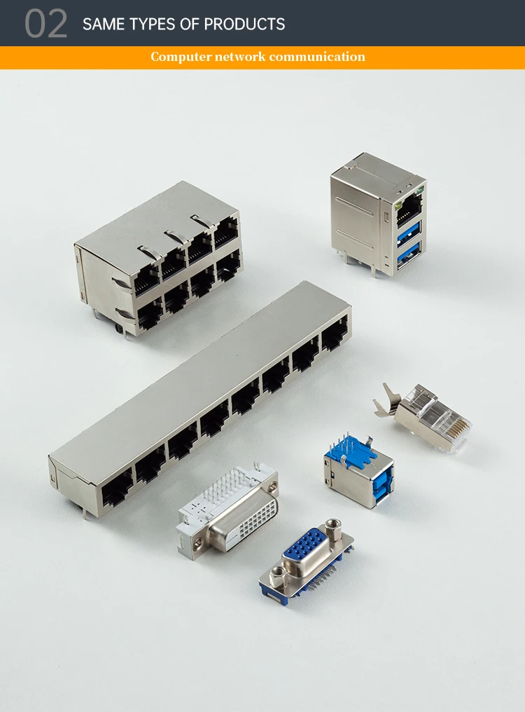 RJ11 Male Connectors 6P4C 6P6C for Telephone Cable Ethernet UTP Plug Rj45 Female Connectors Chinese Professional Factory