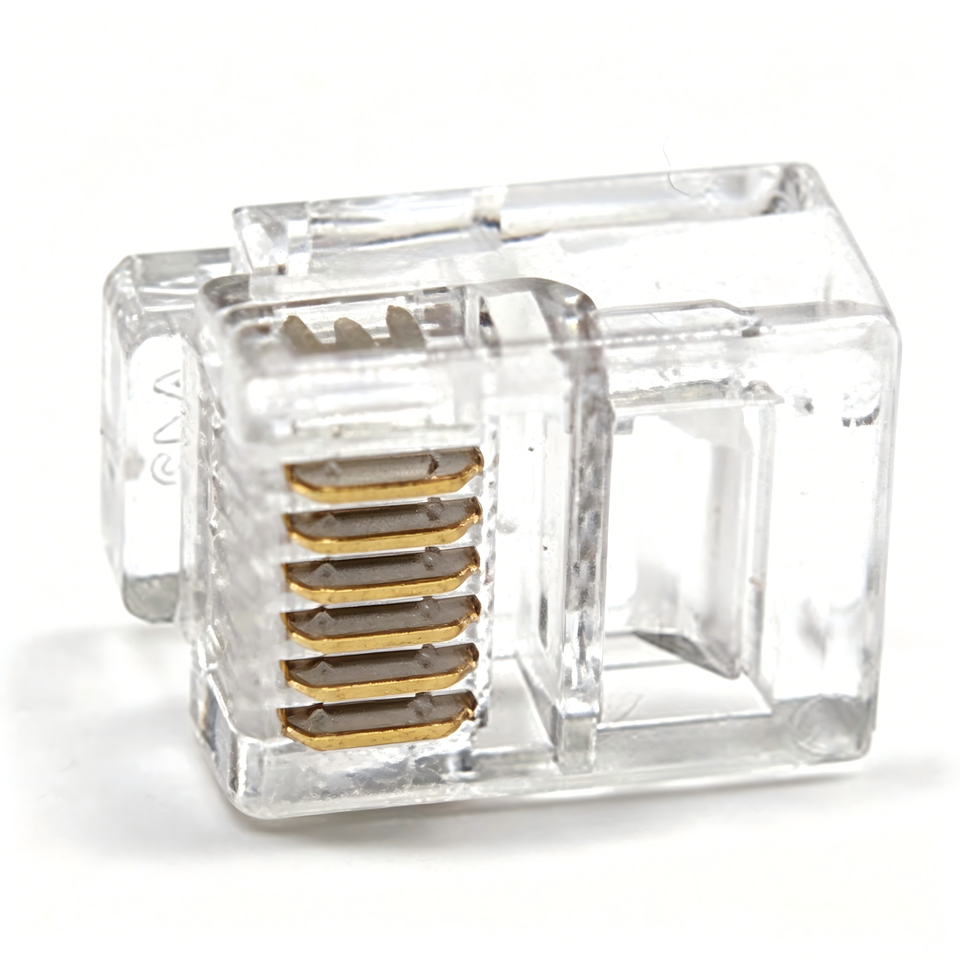 RJ11 Male Connectors 6P4C 6P6C for Telephone Cable Ethernet UTP Plug Rj45 Female Connectors Chinese Professional Factory