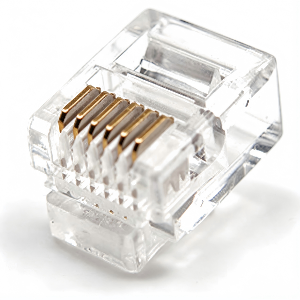 RJ11 Male Connectors 6P4C 6P6C for Telephone Cable Ethernet UTP Plug Rj45 Female Connectors Chinese Professional Factory