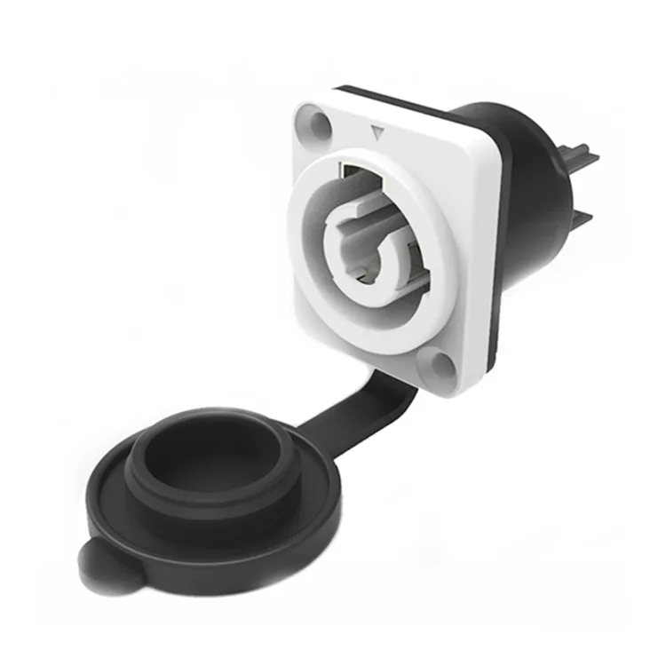 DXZP SC 3 Pins Power-in Power-out PowerCON Chassis Connectors NAC3FCA Grey NAC3FCB Stage Light LED Display Audio Connectors
