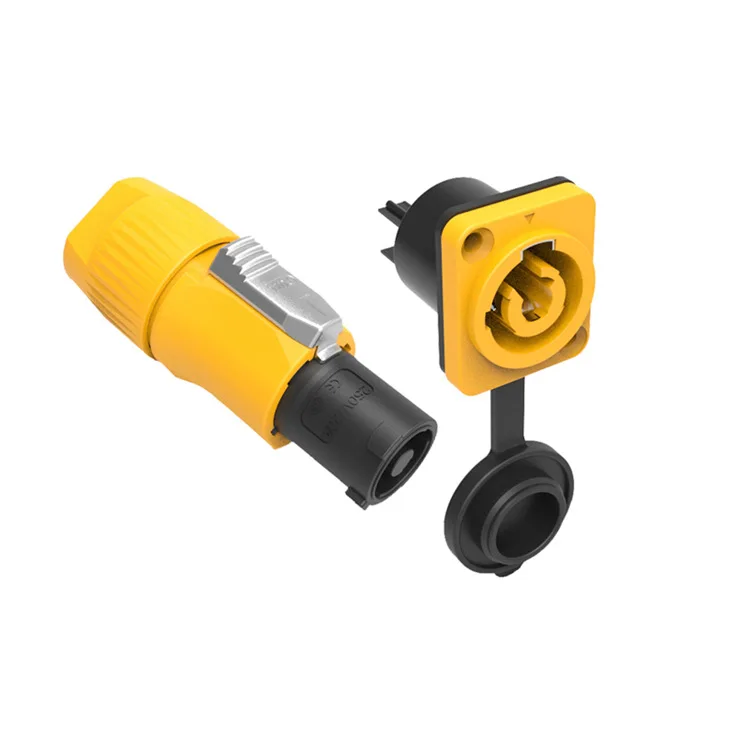 DXZP SC 3 Pins Power-in Power-out PowerCON Chassis Connectors NAC3FCA Grey NAC3FCB Stage Light LED Display Audio Connectors