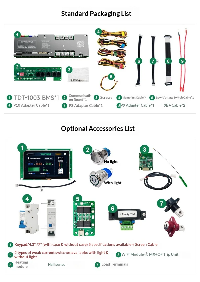 16S 48V 100A 150A 200A Smart BMS with Bluetooth RS485 CAN WiFi for LiFePO4 / Sodium Ion Battery Home Energy Storage System
