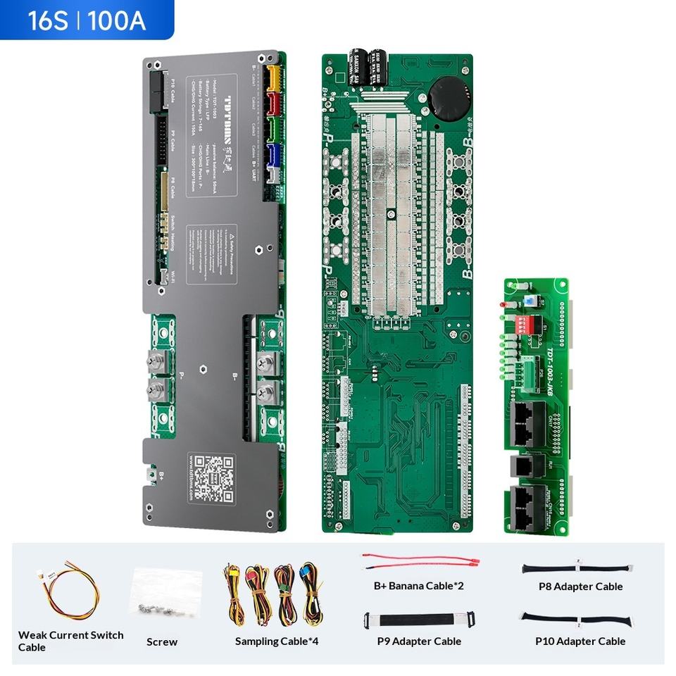 16S 48V 100A 150A 200A Smart BMS with Bluetooth RS485 CAN WiFi for LiFePO4 / Sodium Ion Battery Home Energy Storage System