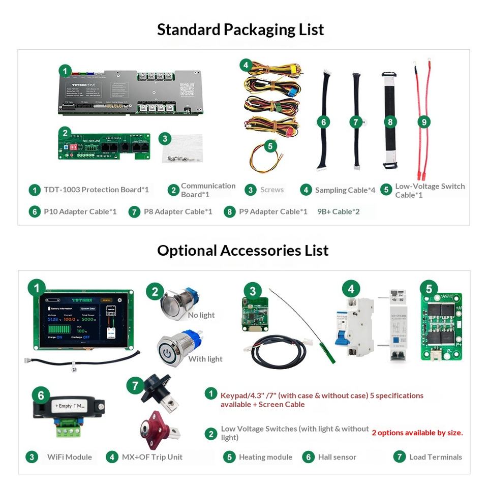 16S 48V 100A 150A 200A Smart BMS with Bluetooth RS485 CAN WiFi for LiFePO4 / Sodium Ion Battery Home Energy Storage System